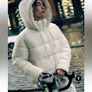NWOT Zara Water & Wind Protection Quilted Anorak Puffer Jacket Blogger Favorite